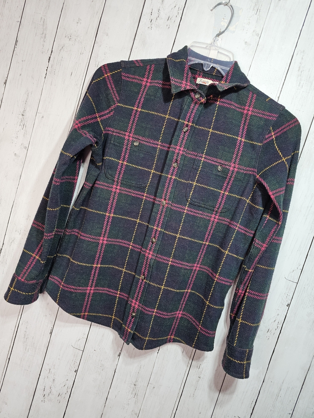 Faherty Women's Legend Sweater Shirt Size Small Outer Limits Plaid Shacket Soft. - Picture 5 of 12